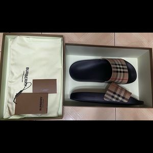 Classic Burberry slides